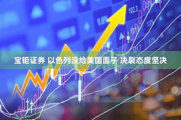 宝钜证券 以色列没给美国面子 决裂态度坚决