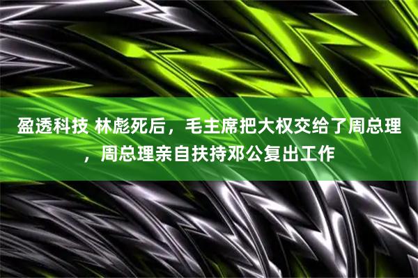 盈透科技 林彪死后，毛主席把大权交给了周总理，周总理亲自扶持邓公复出工作
