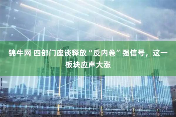 锦牛网 四部门座谈释放“反内卷”强信号，这一板块应声大涨