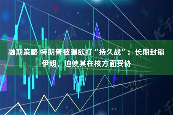 融期策略 特朗普被曝欲打“持久战”:长期封锁伊朗,迫使其在核方面妥协