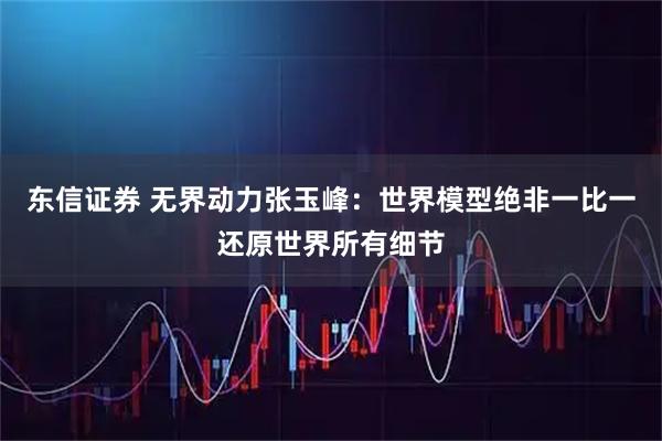 东信证券 无界动力张玉峰：世界模型绝非一比一还原世界所有细节